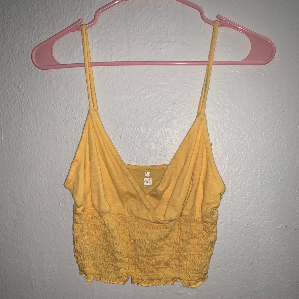 Yellow crop top